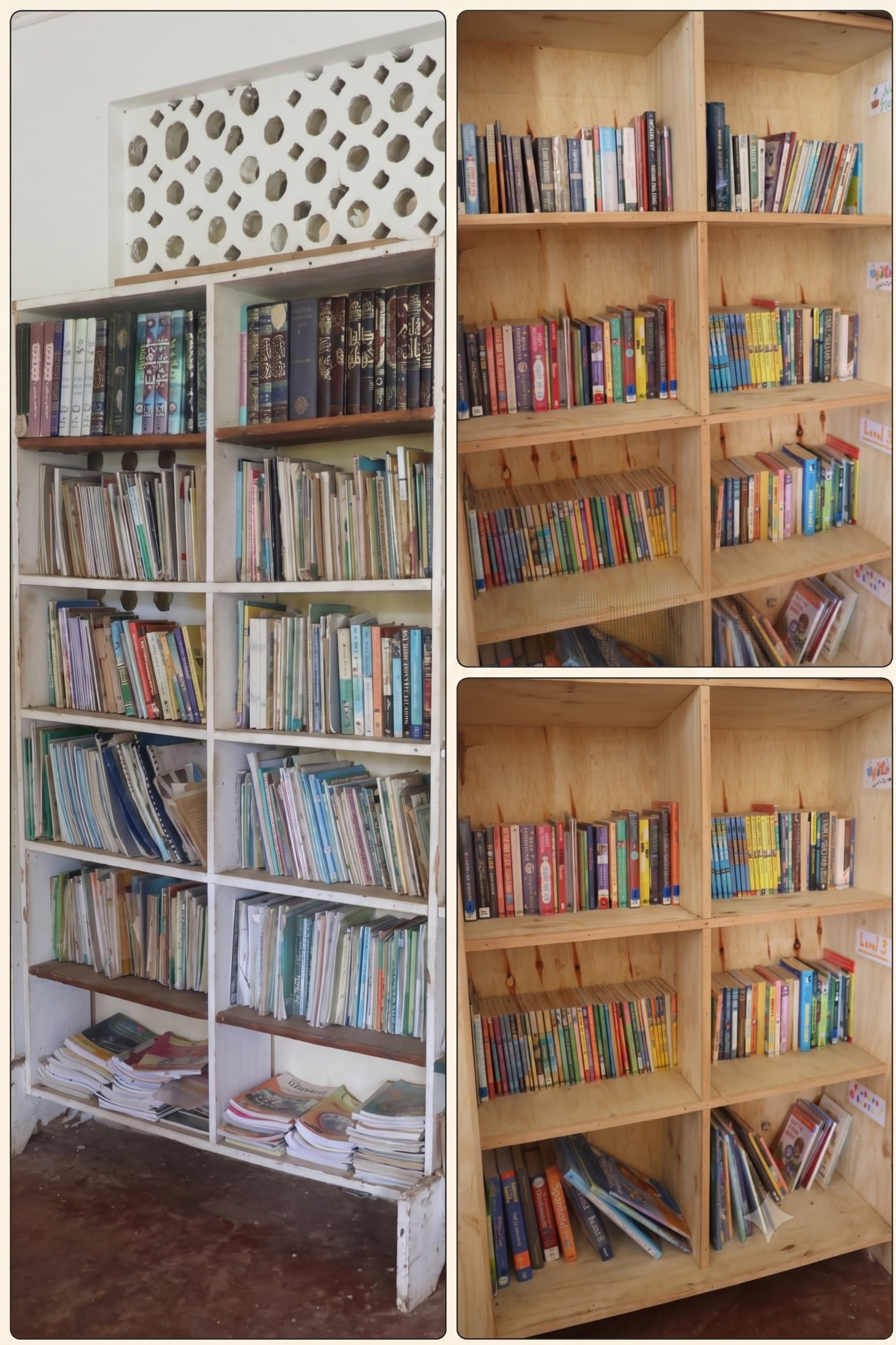 Library with students reading